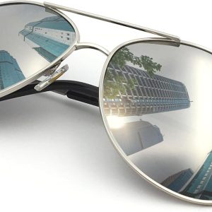 Premium Military Style Classic Aviator Sunglasses, Polarized, 100% UV protection for Men Women